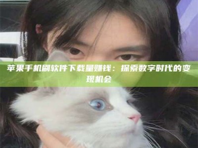 北海苹果手机刷软件下载量赚钱：探索数字时代的变现机会